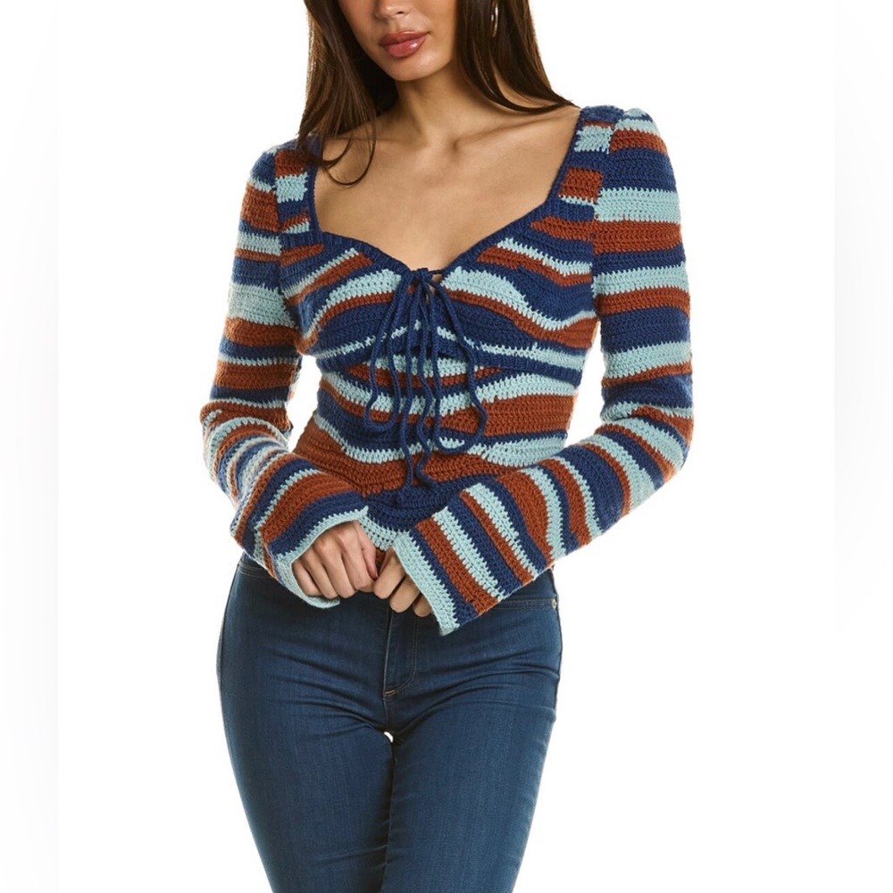 Sea New York Wavey Crochet Sweater